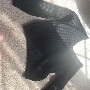 black knit sweater